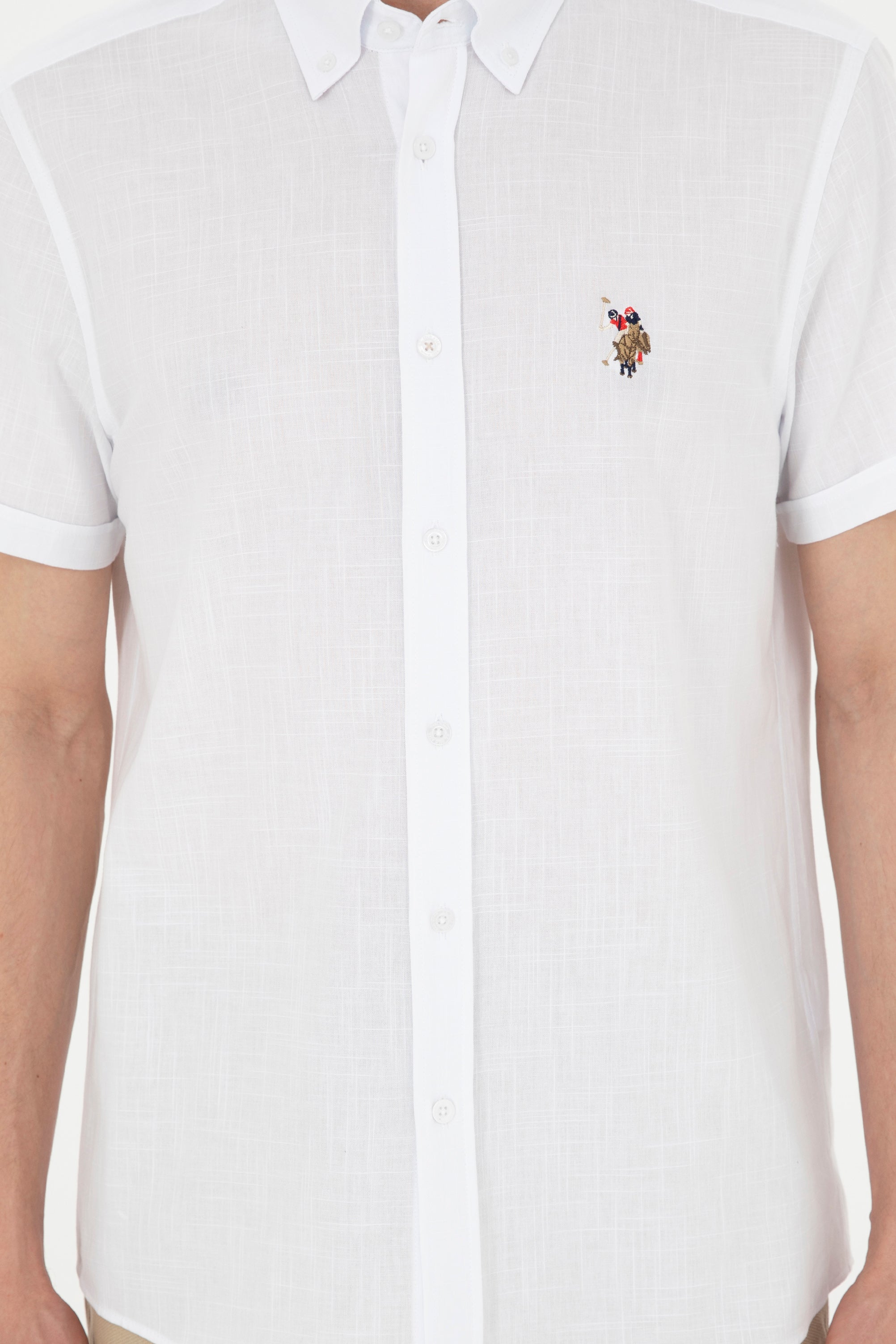 U.S. Polo Assn. Minimalist Kısa Kol Erkek Gömleği - Regular Fit