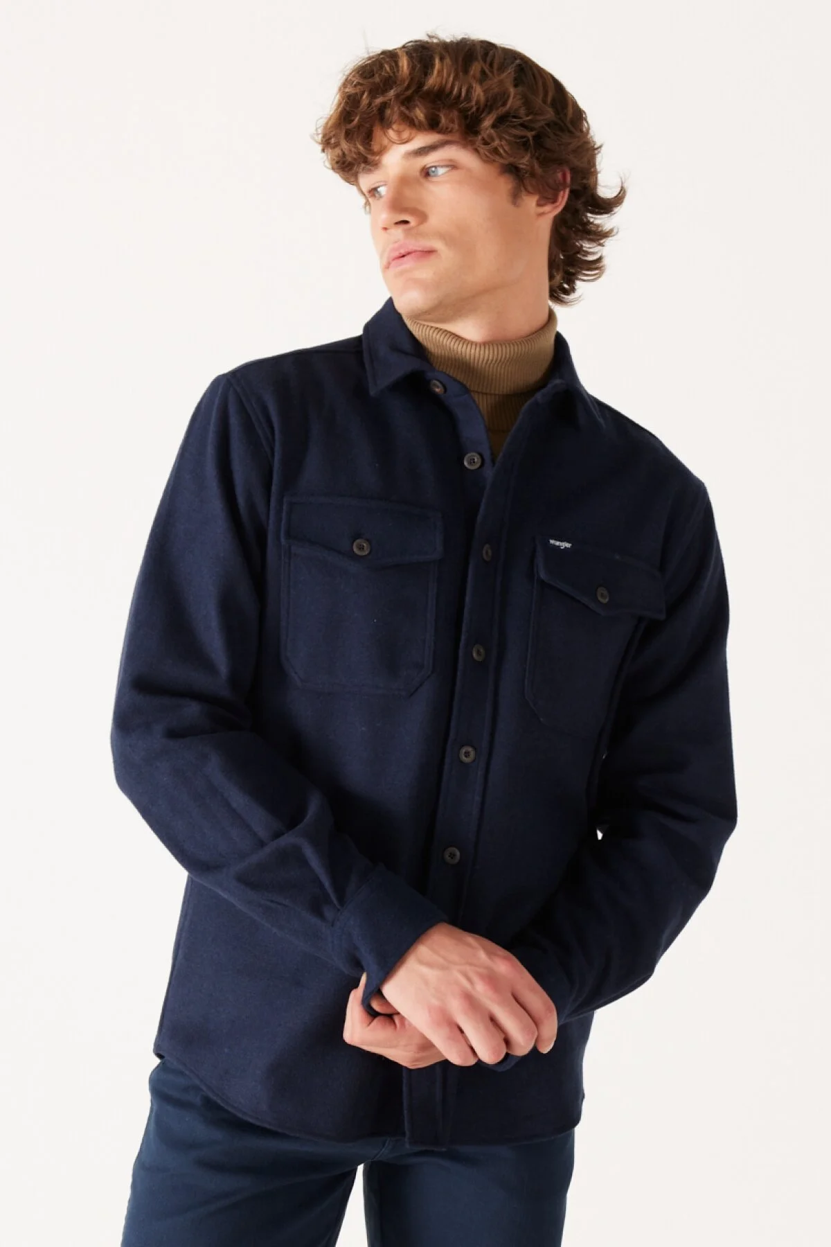 Loose Fit Geniş Kesim Lacivert Uzun Kollu Gömlek Wrangler Secondary image