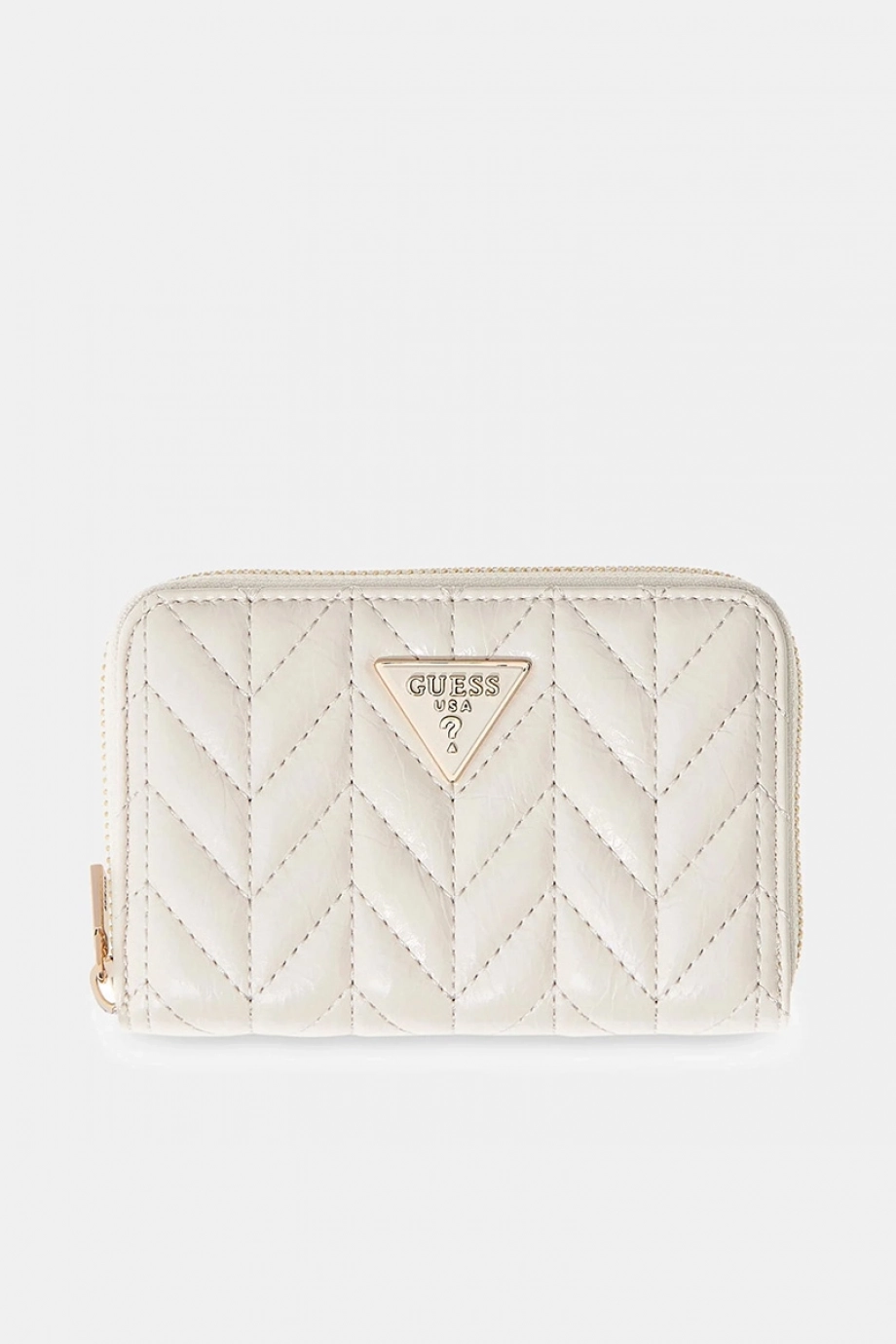 Guess Kadın Fermuarlı Chevron Desenli Suni Deri Cüzdan Kartlık Bölmeli İkincil görsel