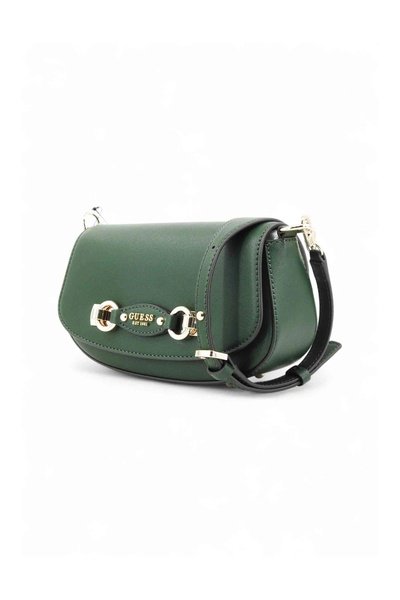 Guess Kadın Flap Kapaklı Omuz Çantası Metal Halka Detaylı