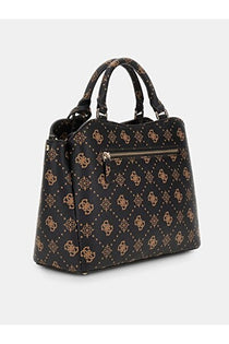 Guess Kadın Monogram Desenli Suni Deri Top Handle Çanta Omuz Askılı