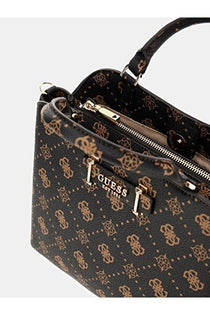 Guess Kadın Monogram Desenli Suni Deri Top Handle Çanta Omuz Askılı