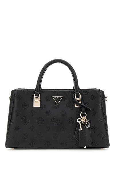 Guess Kadın Monogram Kabartma Desenli Suni Deri Çift Saplı Omuz ve El Çantası Secondary image
