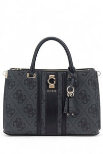 Guess Kadın Monogram Desenli Fermuarlı Çift Saplı El Çantası