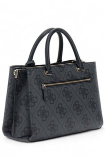 Guess Kadın Monogram Desenli Fermuarlı Çift Saplı El Çantası