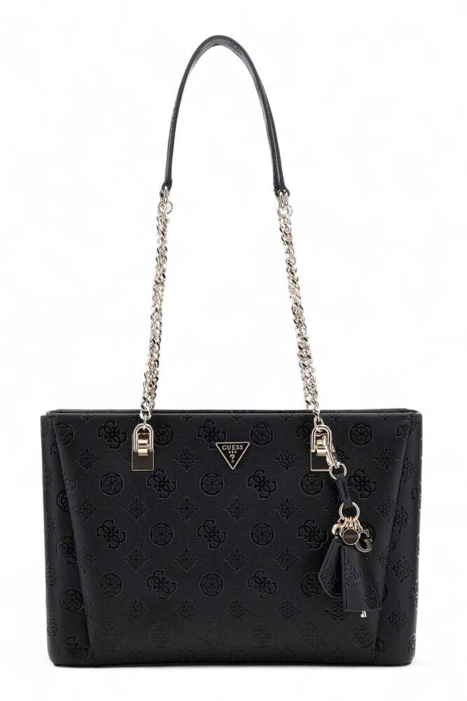 Guess Kadın Monogram Desenli Zincir Askılı Suni Deri Omuz Çantası