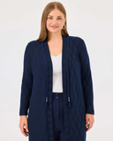 Gala-Xi plus size patterned cardigan with tassel detail