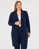 Gala-Xi plus size patterned cardigan with tassel detail