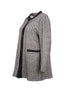 Gala-xi Minimalist Herringbone Desen Midi Uzun Kol Kadın Hırka