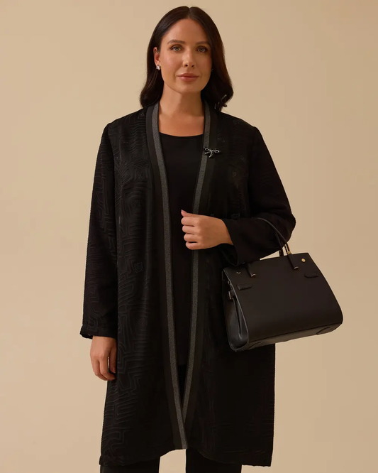 Plus size patterned cardigan set Gala-Xi