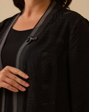 Plus size patterned cardigan set Gala-Xi