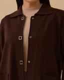 Plus Size Pocketed Basic Knit Cardigan Gala-Xi