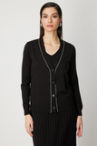 Chain Detail V-Neck Cardigan On