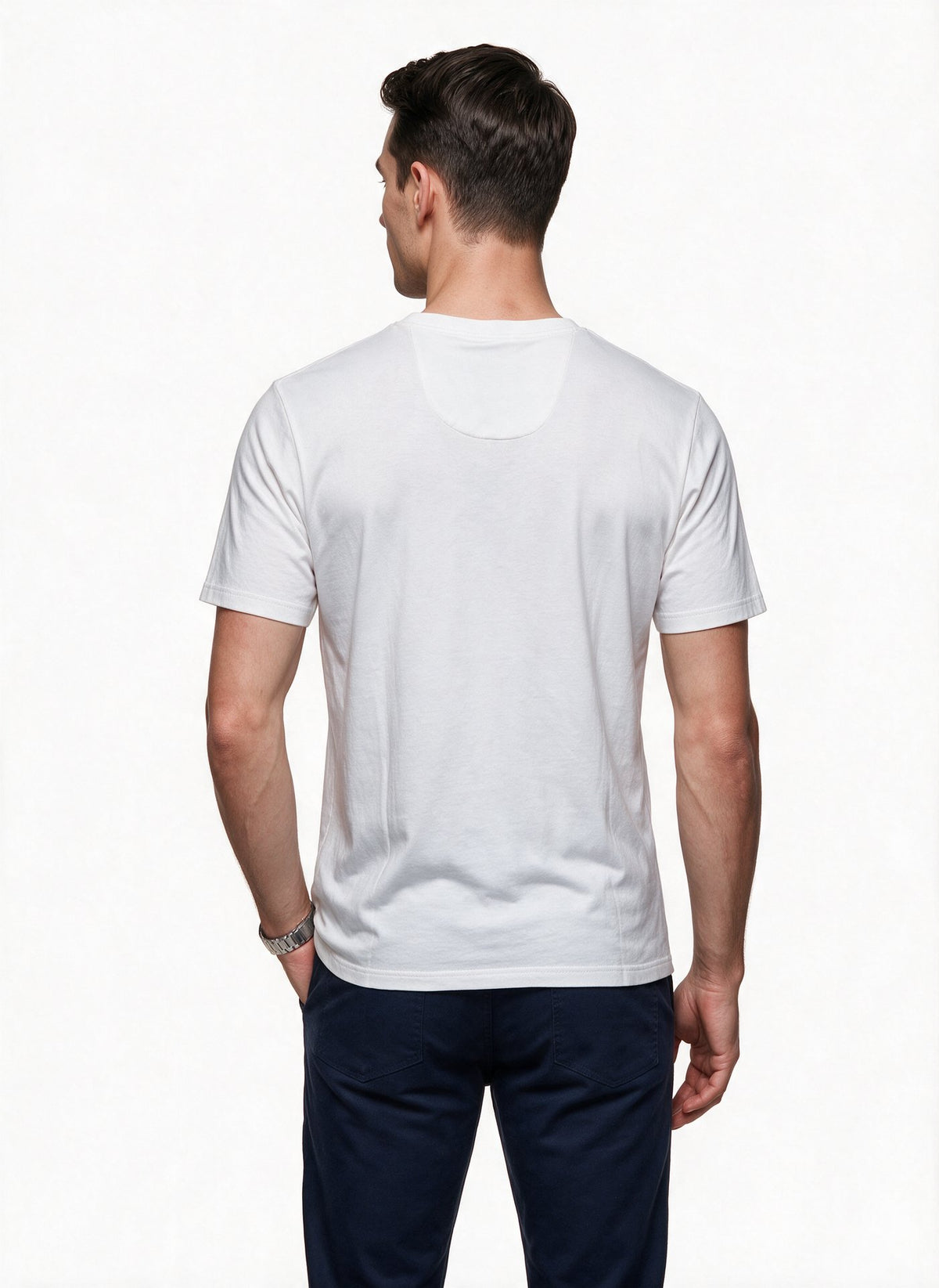 İntersivin Erkek Bisiklet Yaka Pamuklu Kısa Kollu Standart Kalıp T-Shirt T-05