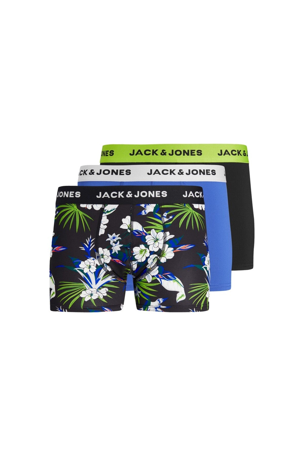 Jack&Jones Erkek Boxer 3'lü Set - Minimalist Tropikal Desenli Rahat Boxer Şort Secondary image