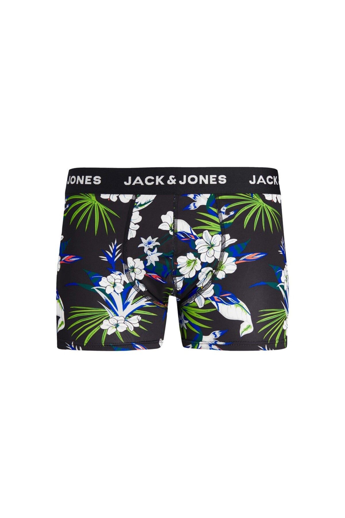 Jack&Jones Erkek Boxer 3'lü Set - Minimalist Tropikal Desenli Rahat Boxer Şort