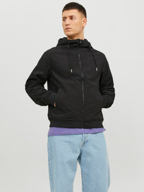 Jack&Jones Erkek Kapüşonlu Fermuarlı Cepli Standart Kalıp Polyester Ceket