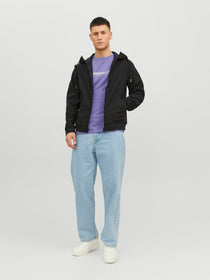 Jack&Jones Erkek Kapüşonlu Fermuarlı Cepli Standart Kalıp Polyester Ceket