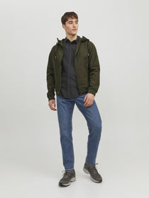 Jack&Jones Erkek Kapüşonlu Fermuarlı Cepli Standart Kalıp Polyester Ceket