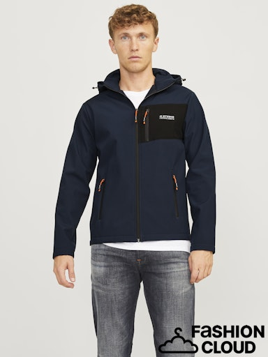Jack&Jones Minimalist Kapüşonlu Erkek Ceket - Softshell Kumaş