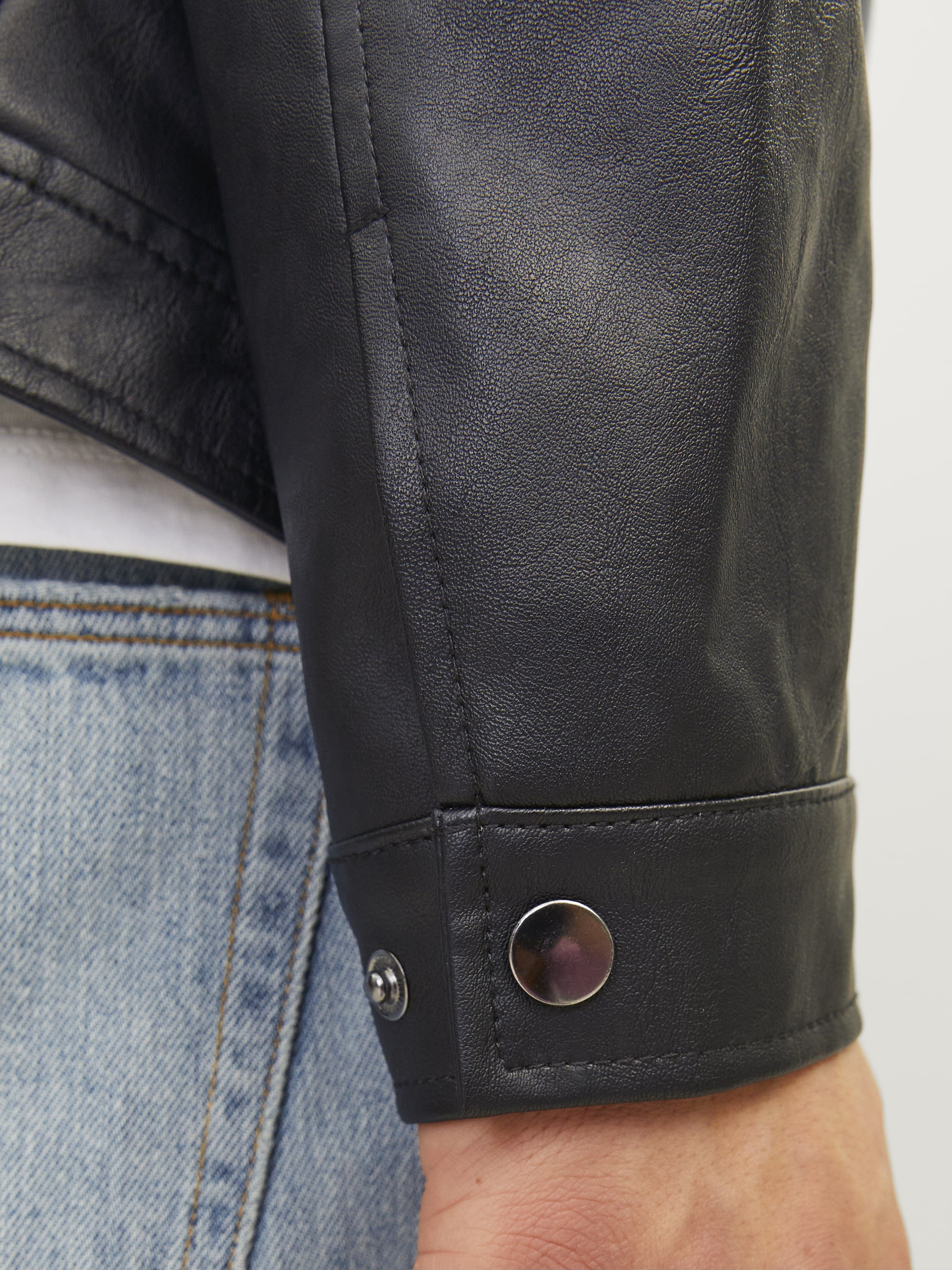 Jack&Jones Minimalist Deri Erkek Ceket - Regular Fit - Günlük Stil Main image