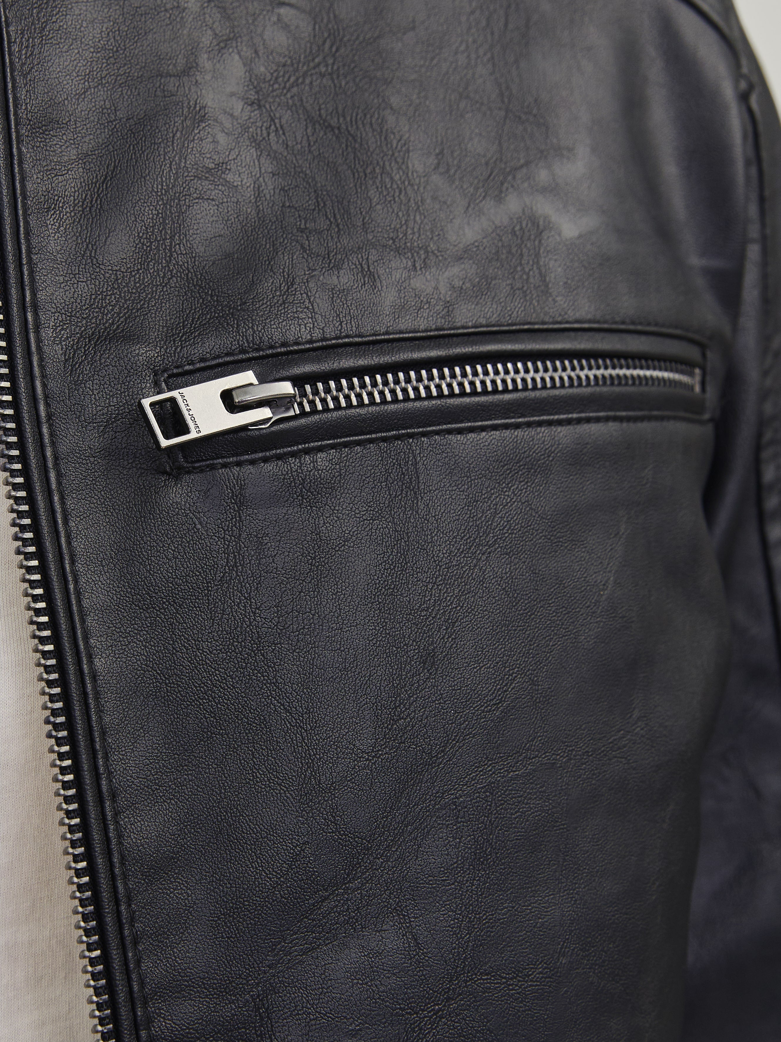 Jack&Jones Minimalist Deri Erkek Ceket - Regular Fit - Günlük Stil Secondary image