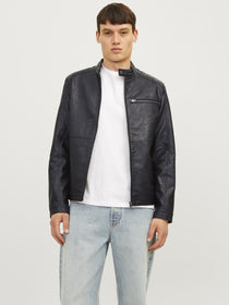 Jack&Jones Minimalist Deri Erkek Ceket - Regular Fit - Günlük Stil