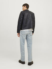 Jack&Jones Minimalist Deri Erkek Ceket - Regular Fit - Günlük Stil