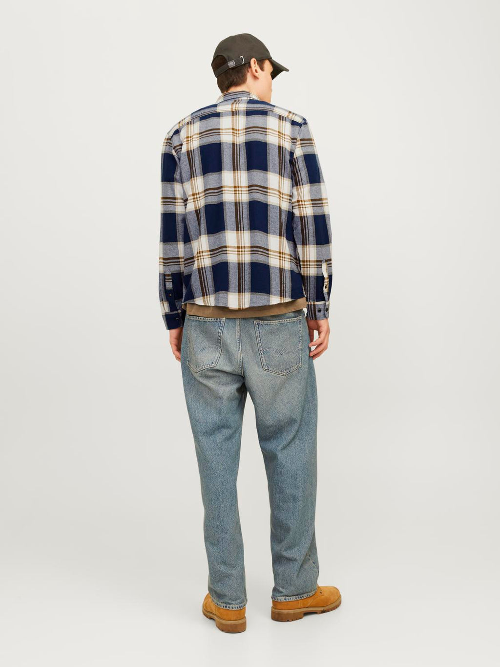 Jack&Jones Minimalist Kareli Uzun Kol Erkek Gömleği
