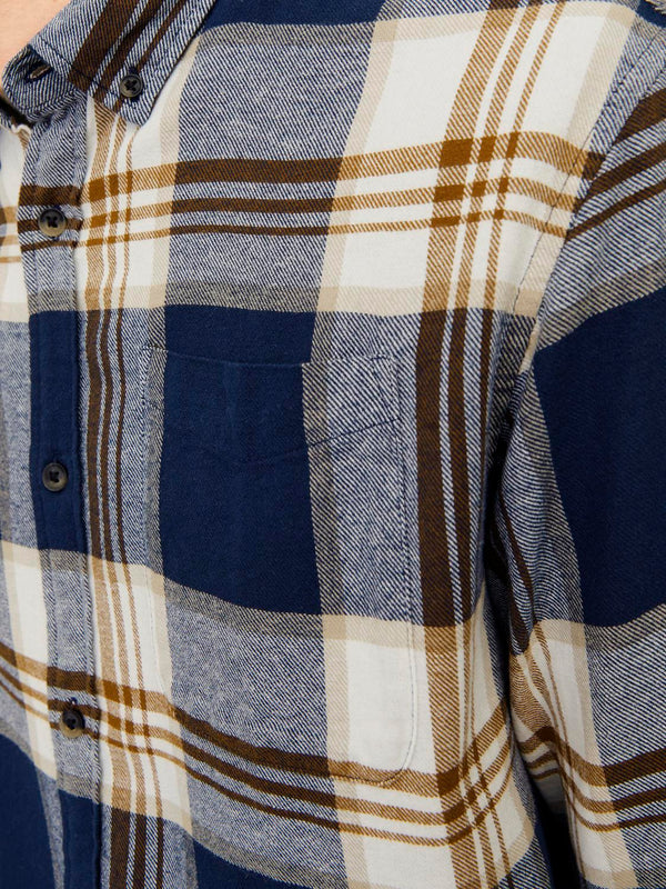 Jack&Jones Minimalist Kareli Uzun Kol Erkek Gömleği