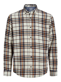 Jack&Jones Minimalist Kareli Uzun Kol Erkek Gömleği