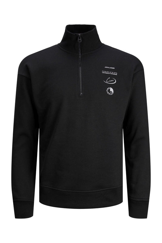 Jack&Jones Erkek Minimalist Yarım Fermuarlı Uzun Kol Sweatshirt