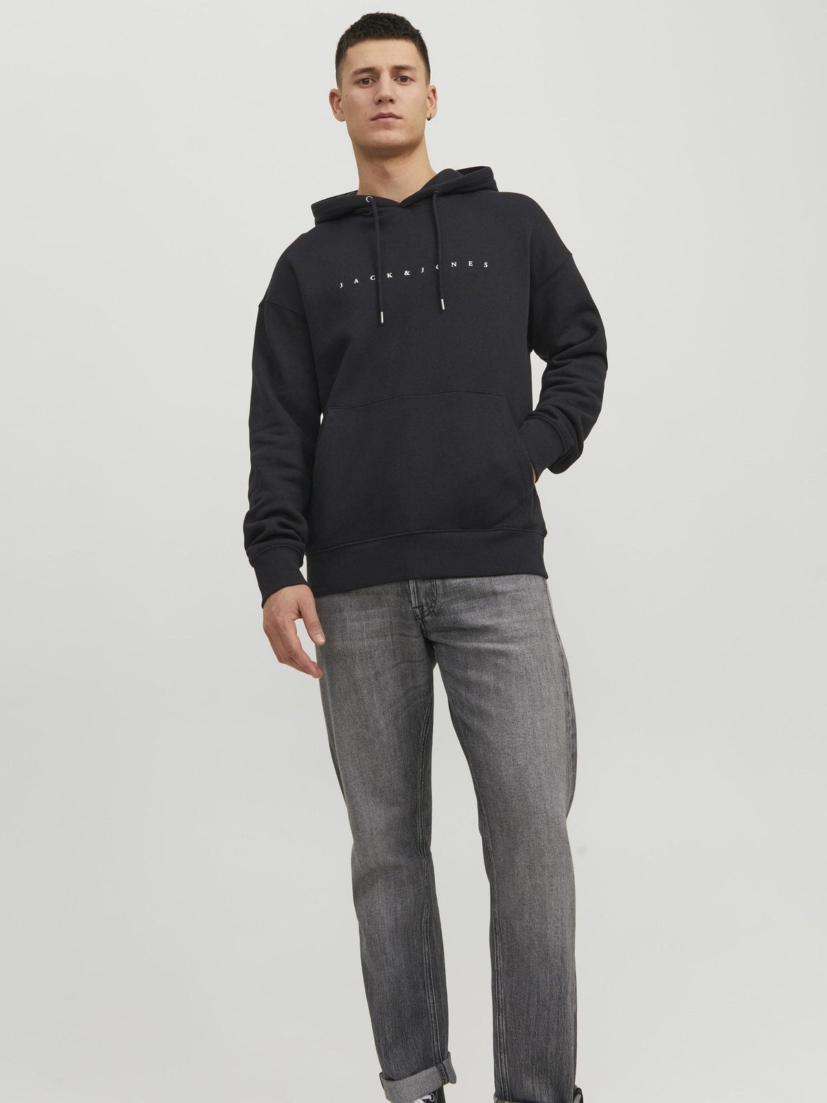 Jack&Jones Erkek Oversize Kapüşonlu Sweatshirt - Rahat ve Şık Günlük Stil