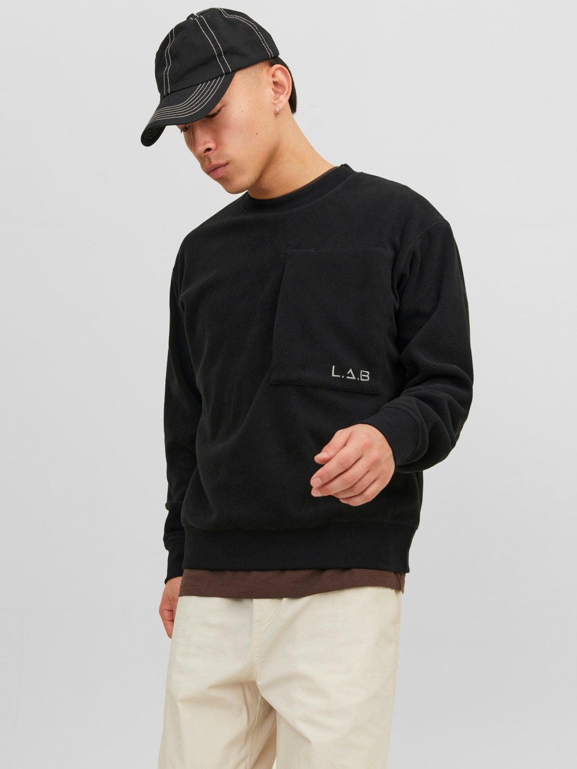 Jack&Jones Erkek Oversize Sweatshirt - Minimalist Stil - Günlük Kullanım Main image