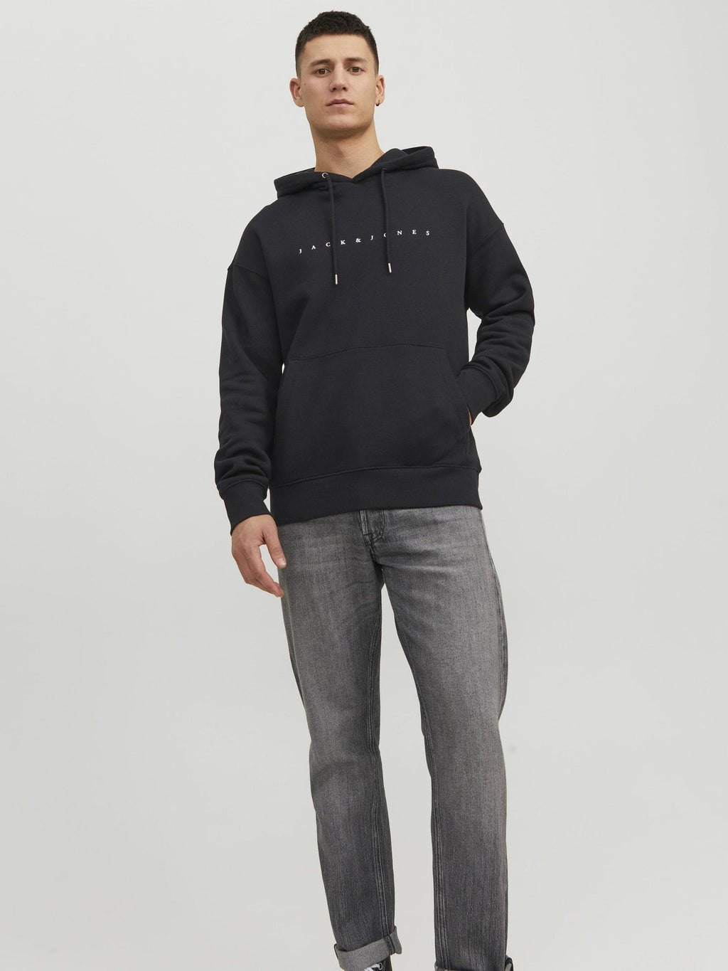 Jack&Jones Erkek Oversize Kapüşonlu Sweatshirt - Rahat ve Şık Günlük Stil