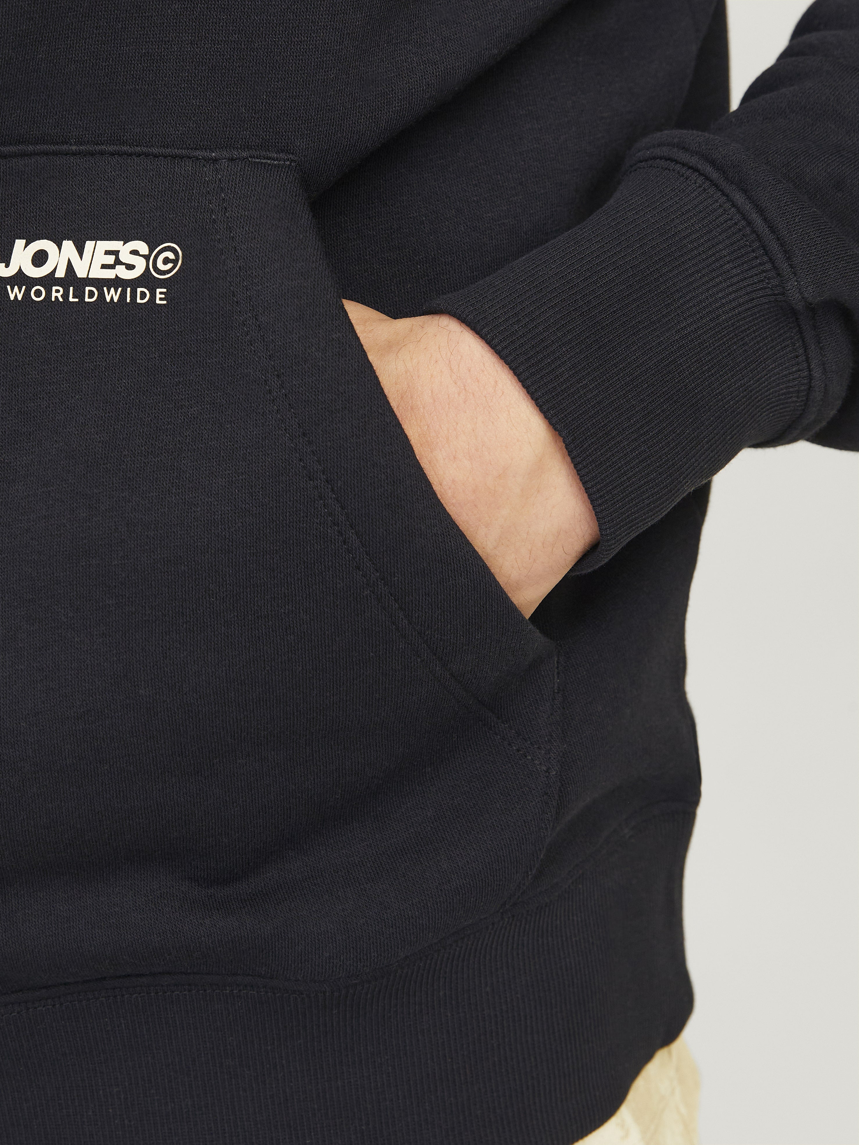 Jack&Jones Erkek Oversize Kapüşonlu Sweatshirt - Minimalist Günlük