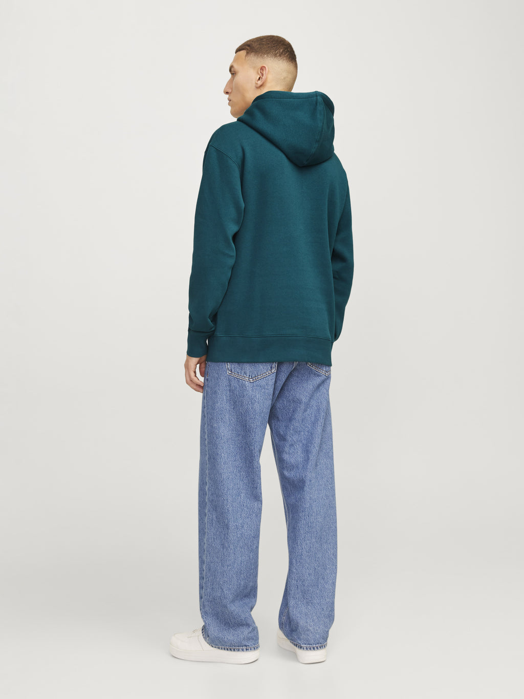 Jack&Jones Erkek Oversize Kapüşonlu Sweatshirt - Minimalist Günlük