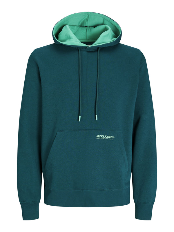 Jack&Jones Erkek Oversize Kapüşonlu Sweatshirt - Minimalist Günlük