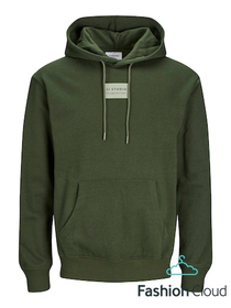 Jack&Jones Erkek Oversize Kapüşonlu Sweatshirt - Minimalist Tarz