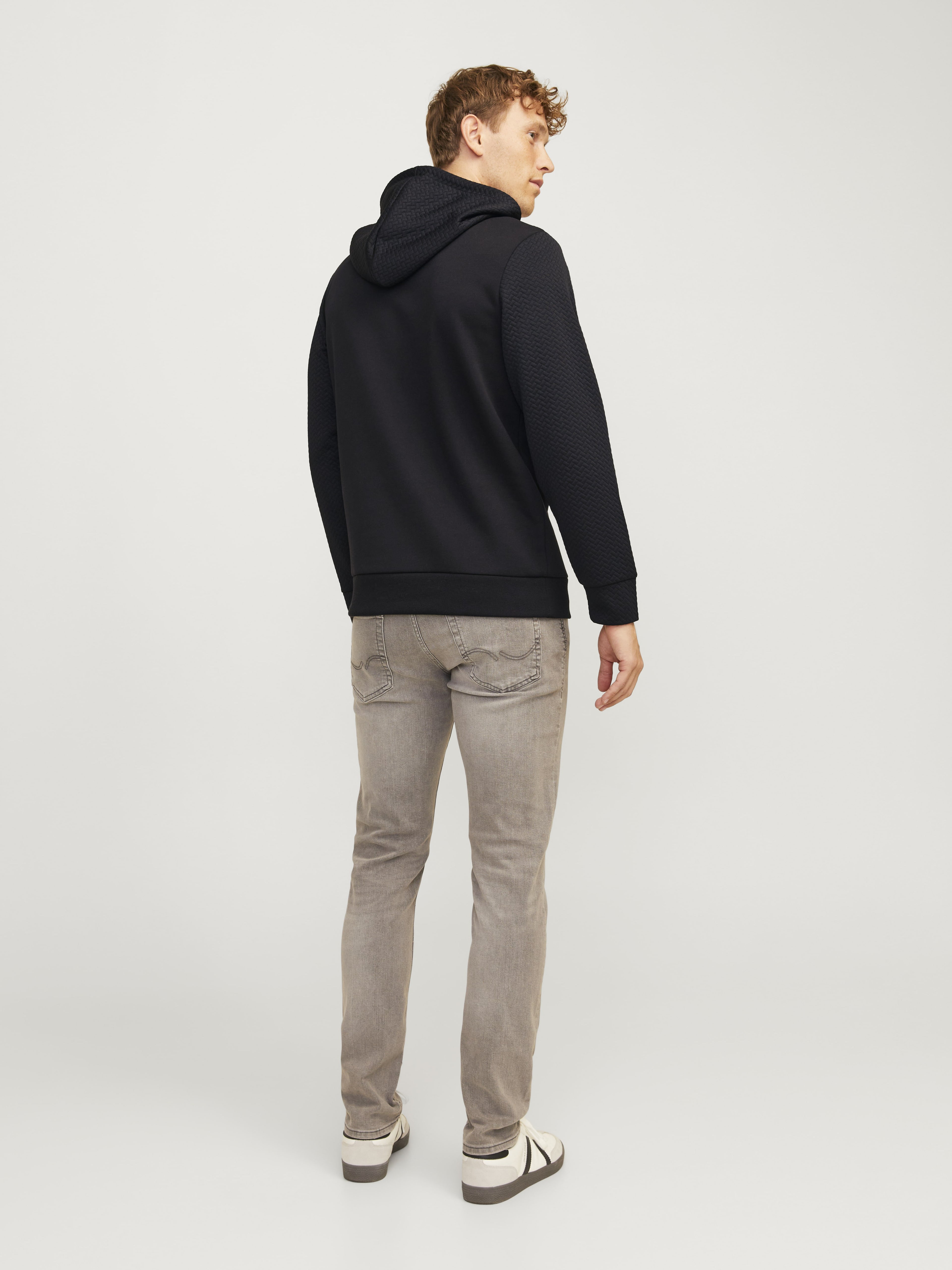 Jack&Jones Oversize Kapüşonlu Minimalist Erkek Sweatshirt - Günlük Kullanım