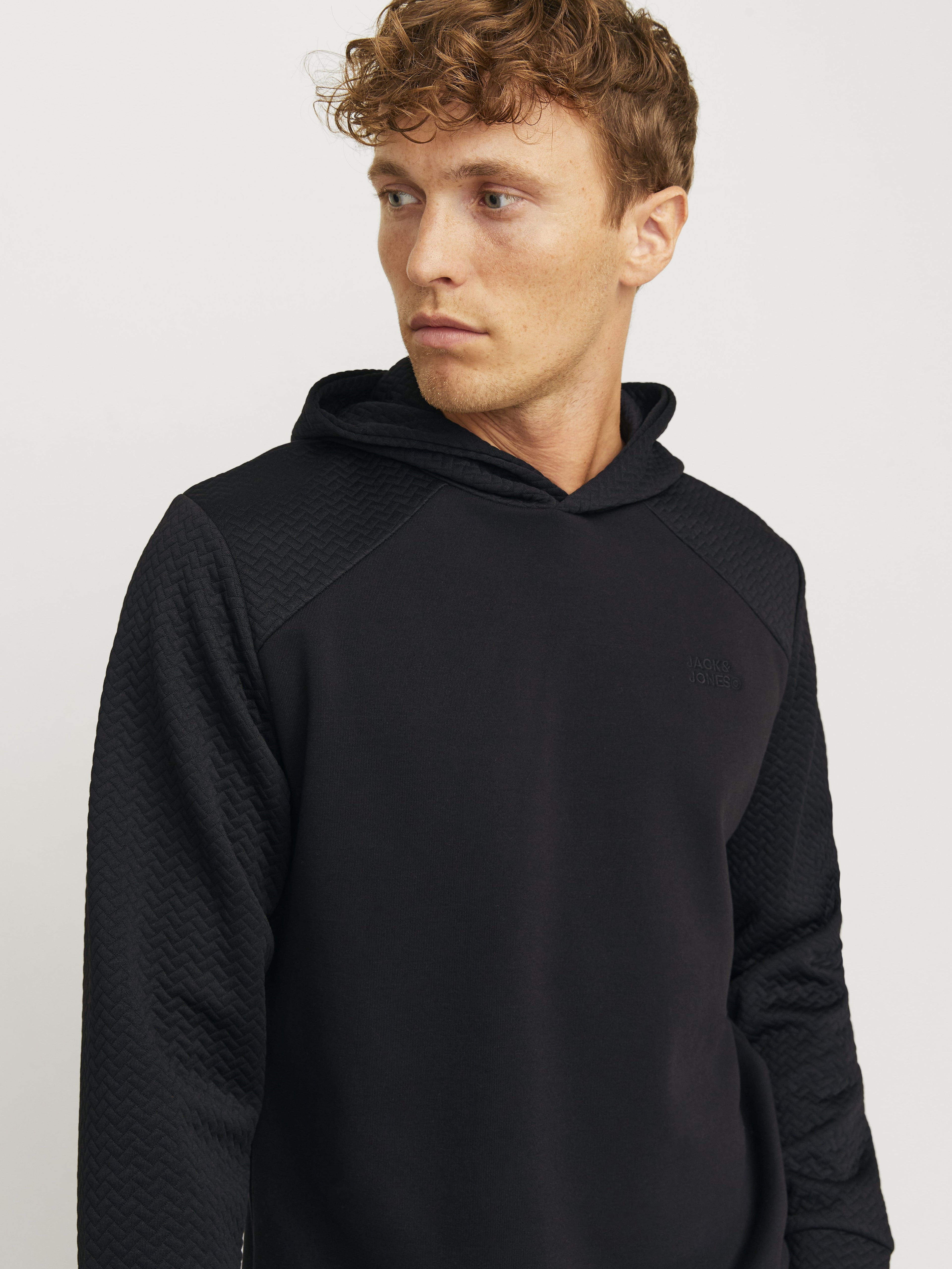 Jack&Jones Oversize Kapüşonlu Minimalist Erkek Sweatshirt - Günlük Kullanım