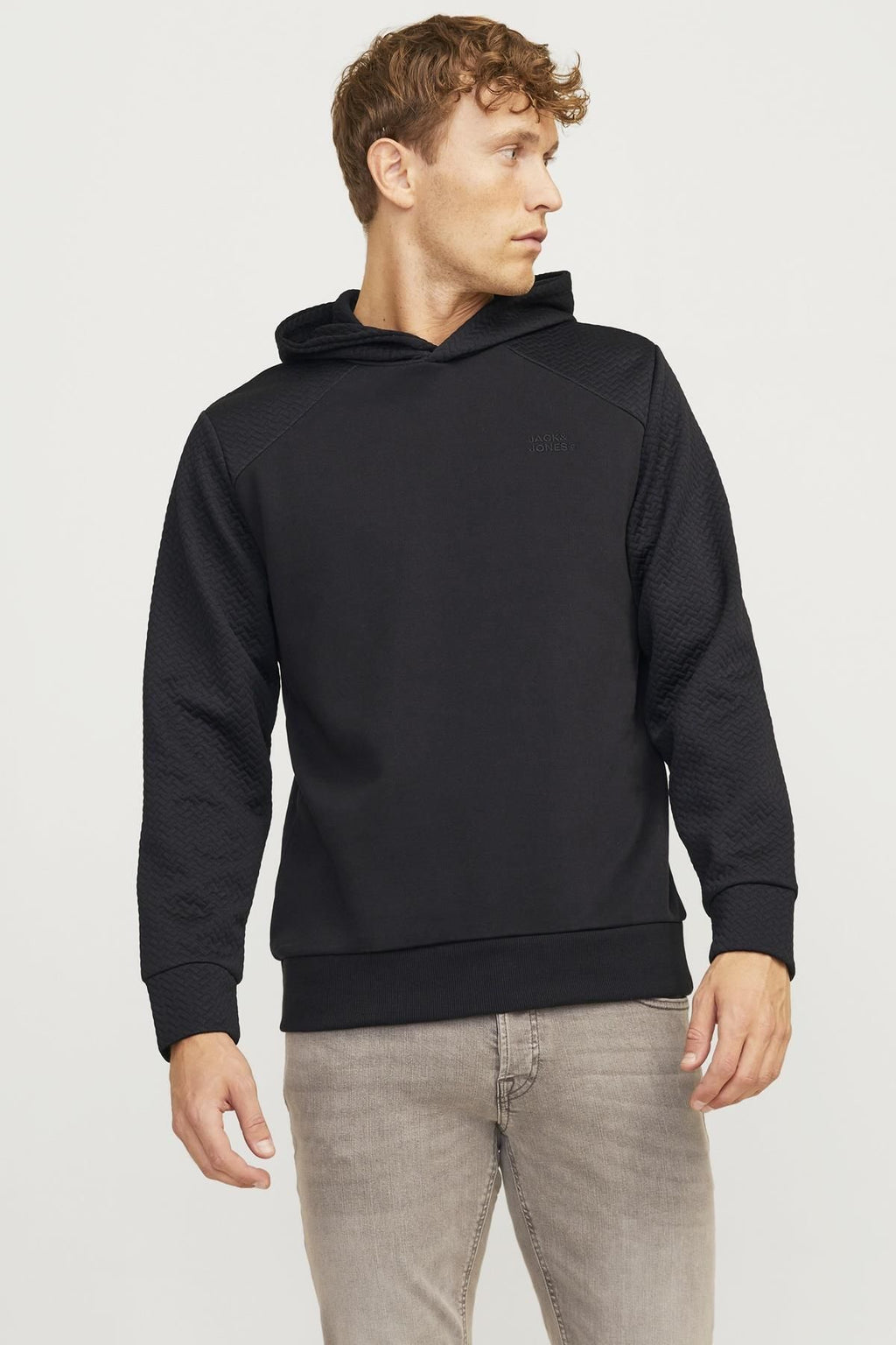 Jack&Jones Oversize Kapüşonlu Minimalist Erkek Sweatshirt - Günlük Kullanım