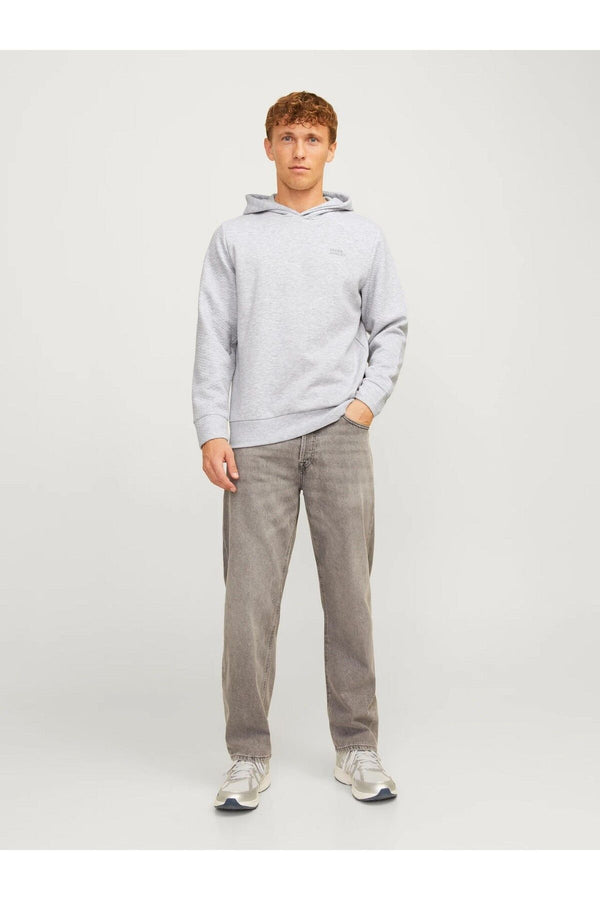 Jack&Jones Oversize Kapüşonlu Minimalist Erkek Sweatshirt - Günlük Kullanım