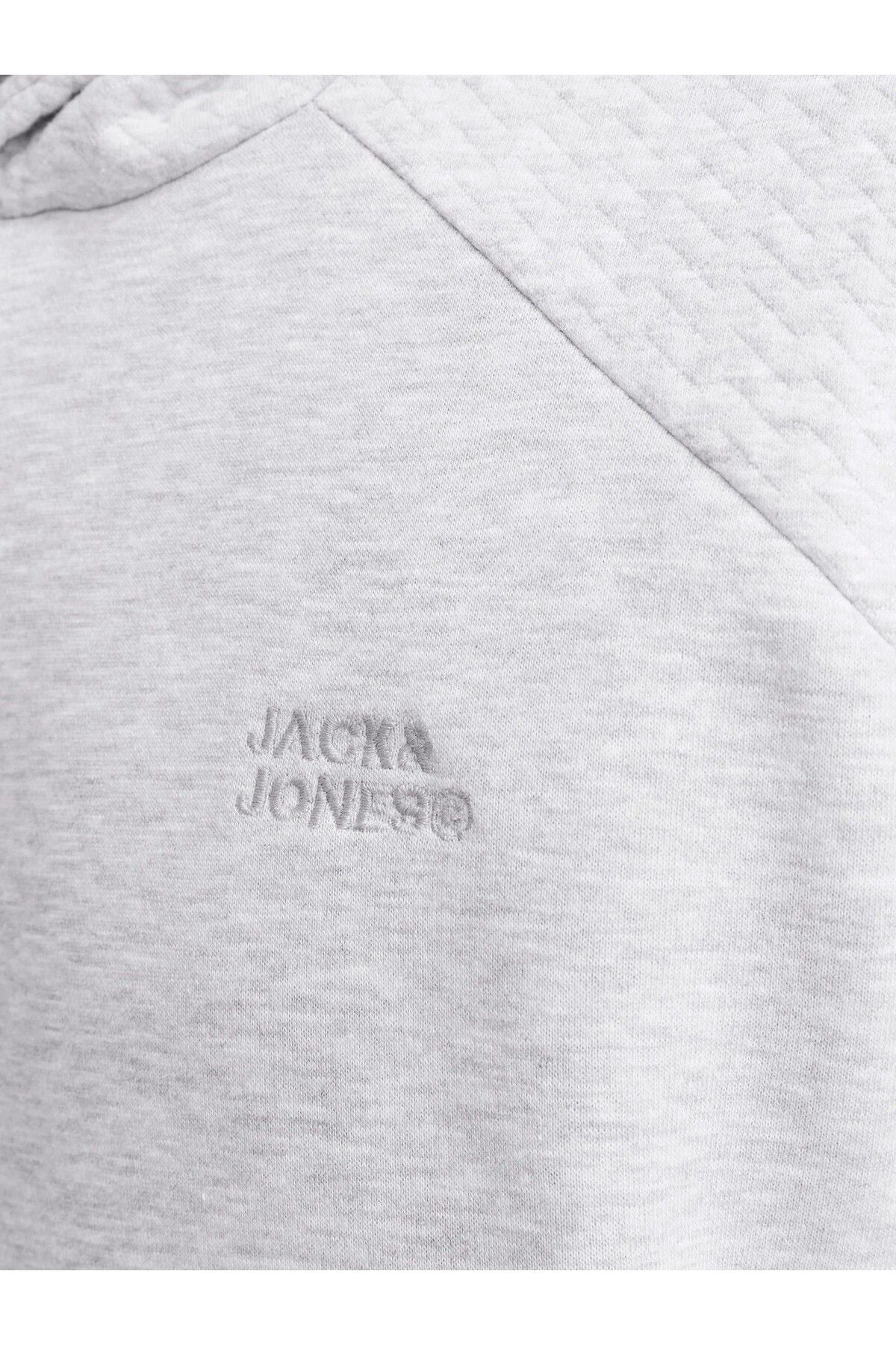 Jack&Jones Oversize Kapüşonlu Minimalist Erkek Sweatshirt - Günlük Kullanım