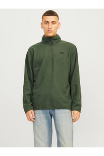 Jack&Jones Minimalist Yarım Fermuarlı Uzun Kol Erkek Sweatshirt - Oversize