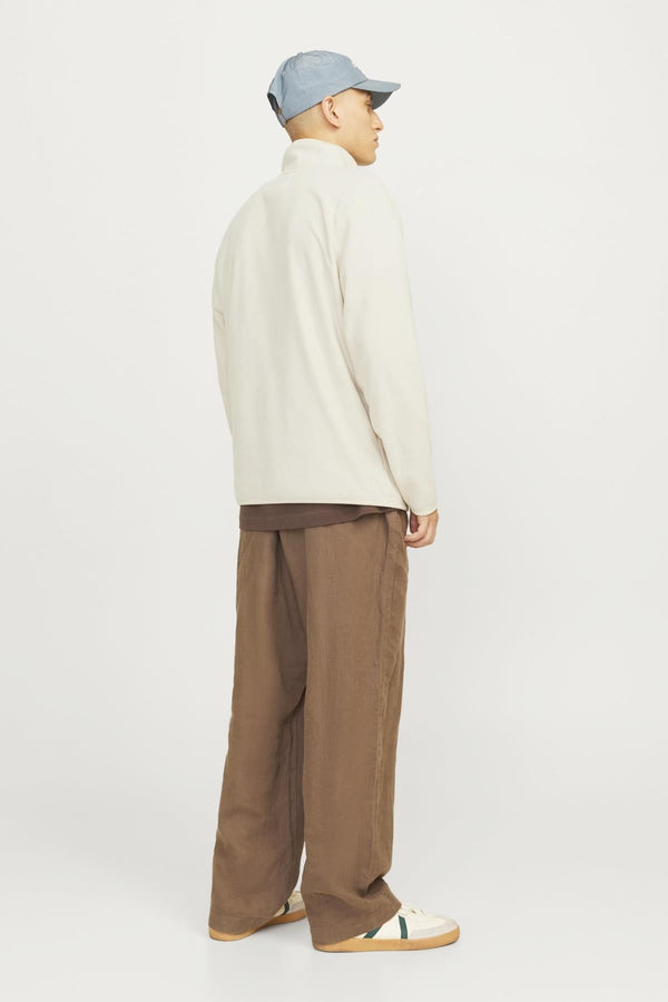 Jack&Jones Minimalist Yarım Fermuarlı Uzun Kol Erkek Sweatshirt - Oversize