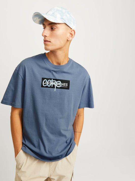 Jack&Jones Oversize Minimalist Erkek T-Shirt - Kısa Kol Yuvarlak Yaka
