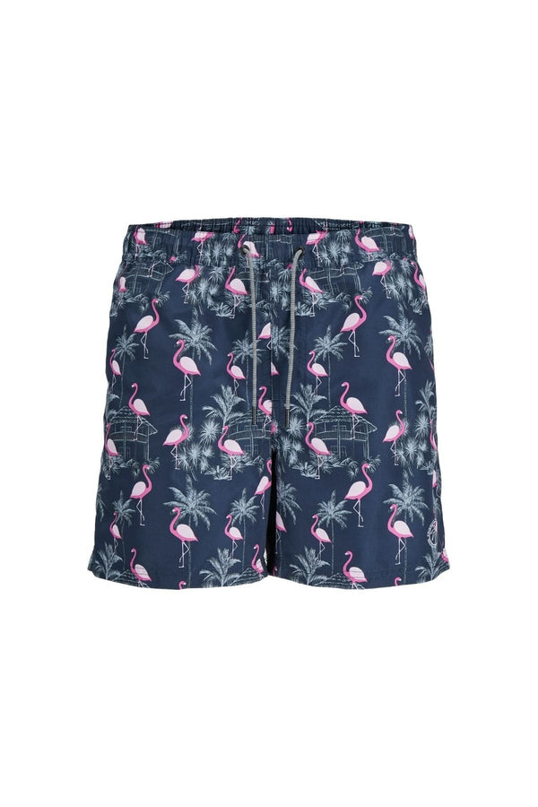 Jack&Jones Flamingo Desenli Erkek Plaj Şortu - Yazın Stilini Yakala!