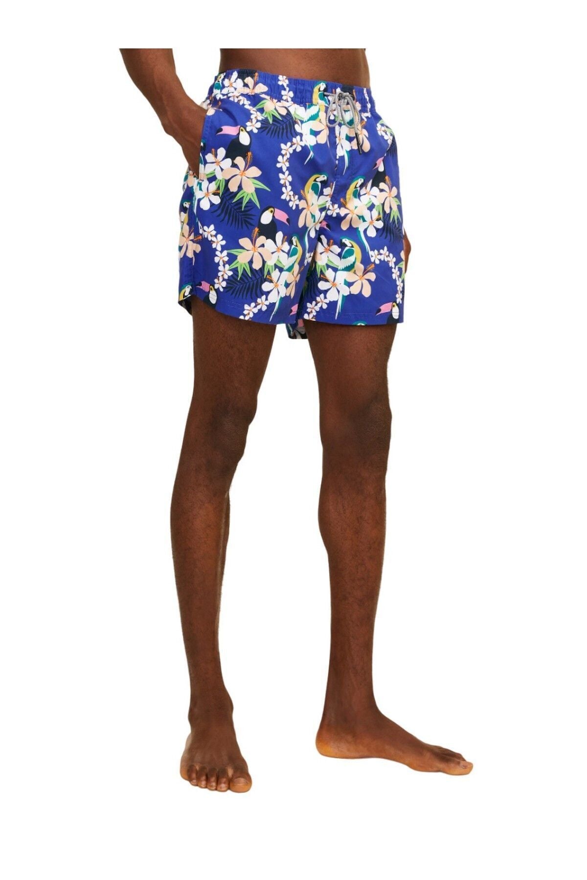 Jack&Jones Flamingo Desenli Erkek Plaj Şortu - Yazın Stilini Yakala! İkincil görsel