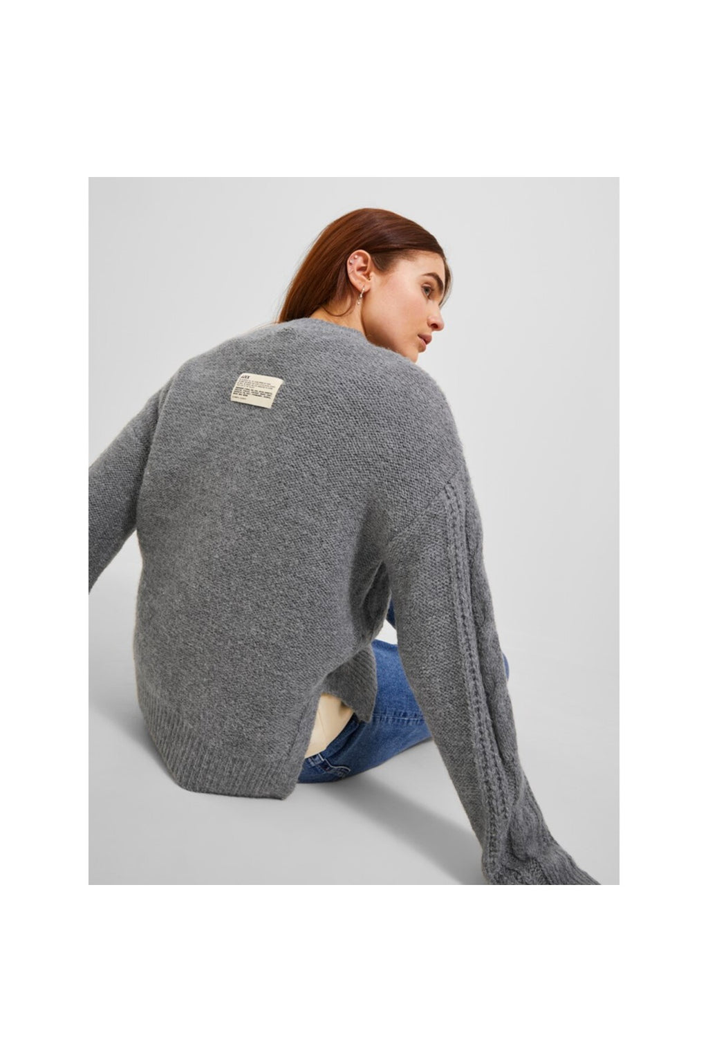 Jack&Jones JJXX Kadın Oversize Örgü Kazak - Günlük Stil